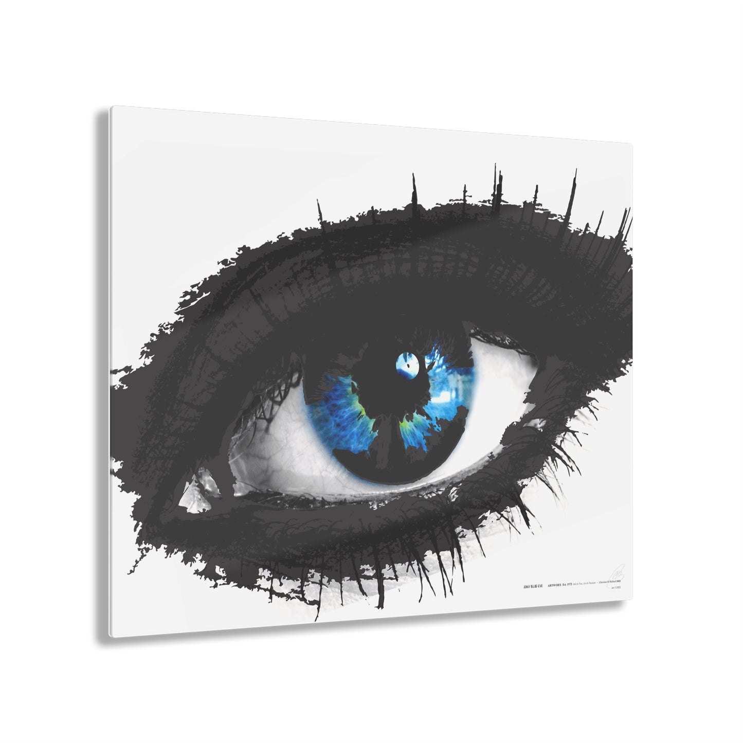 Inky Blue Eye - Acrylic Panel