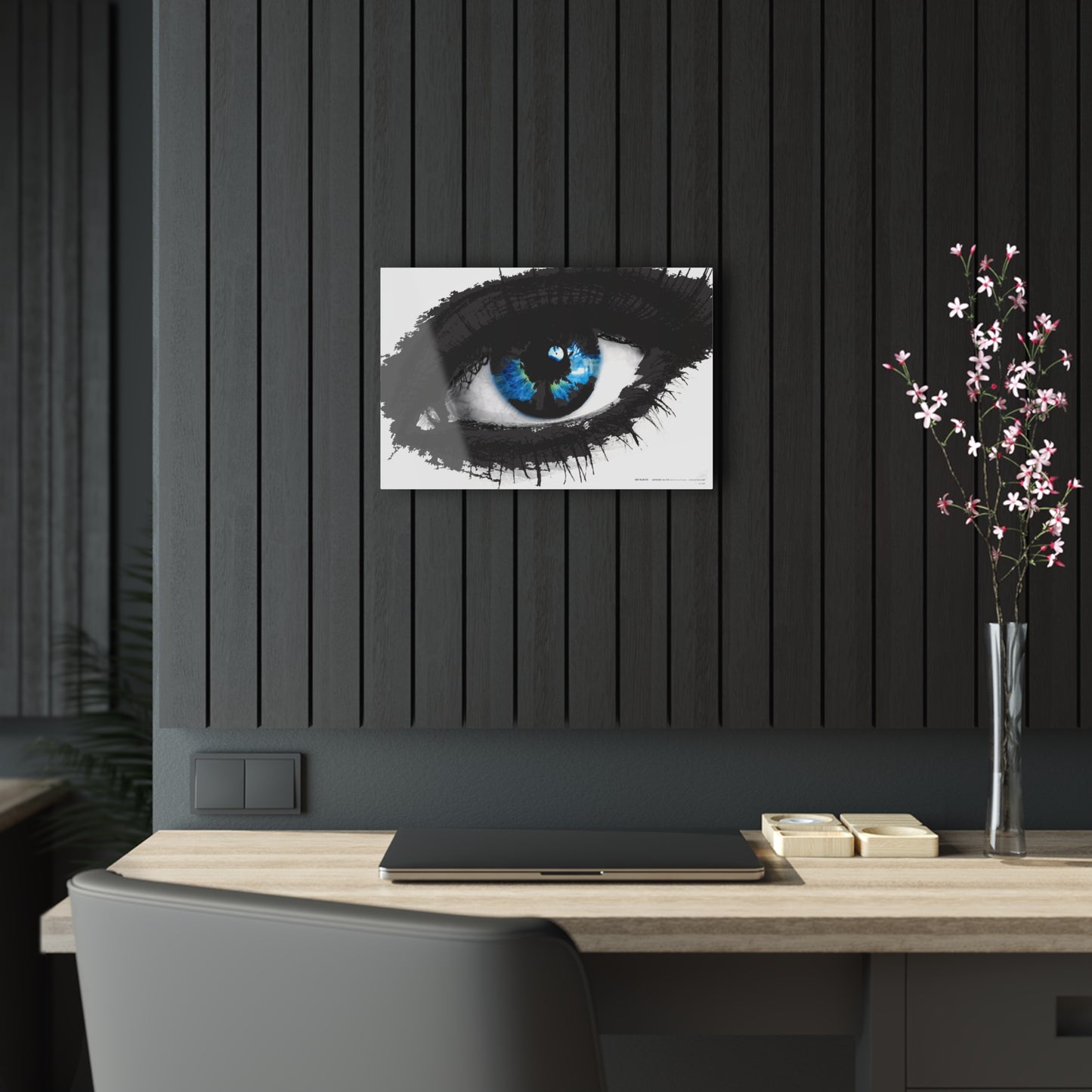 Inky Blue Eye - Acrylic Panel