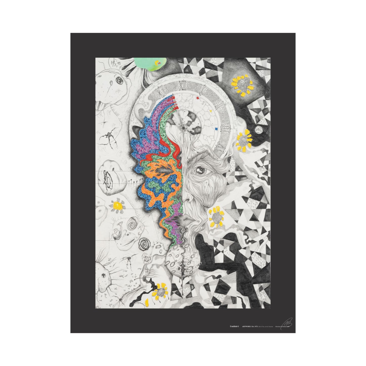 Untitled-1 - Art Print (black border)