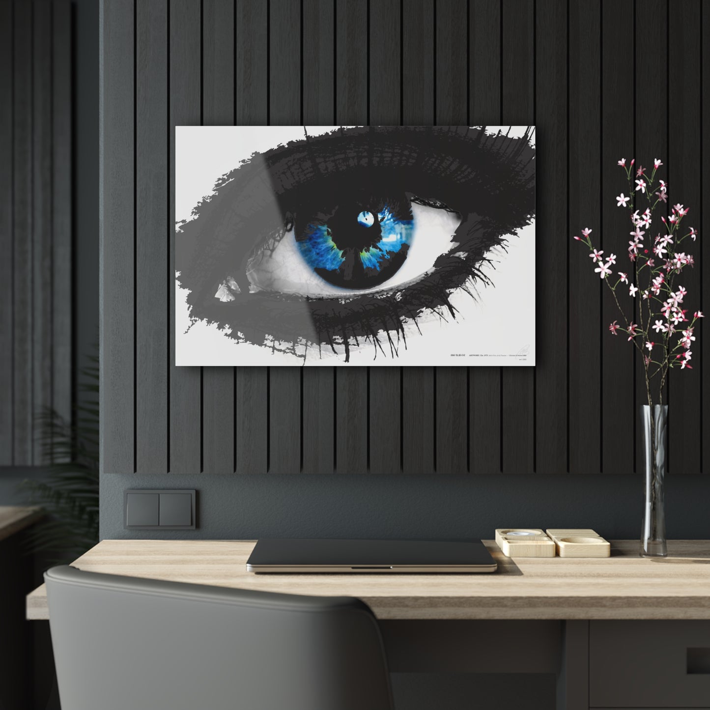 Inky Blue Eye - Acrylic Panel
