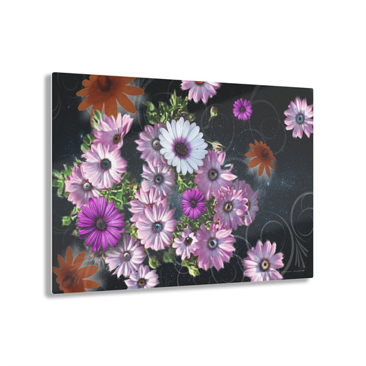 Fuzzy Flying Flip-Fone Flowers - Acrylic Panel