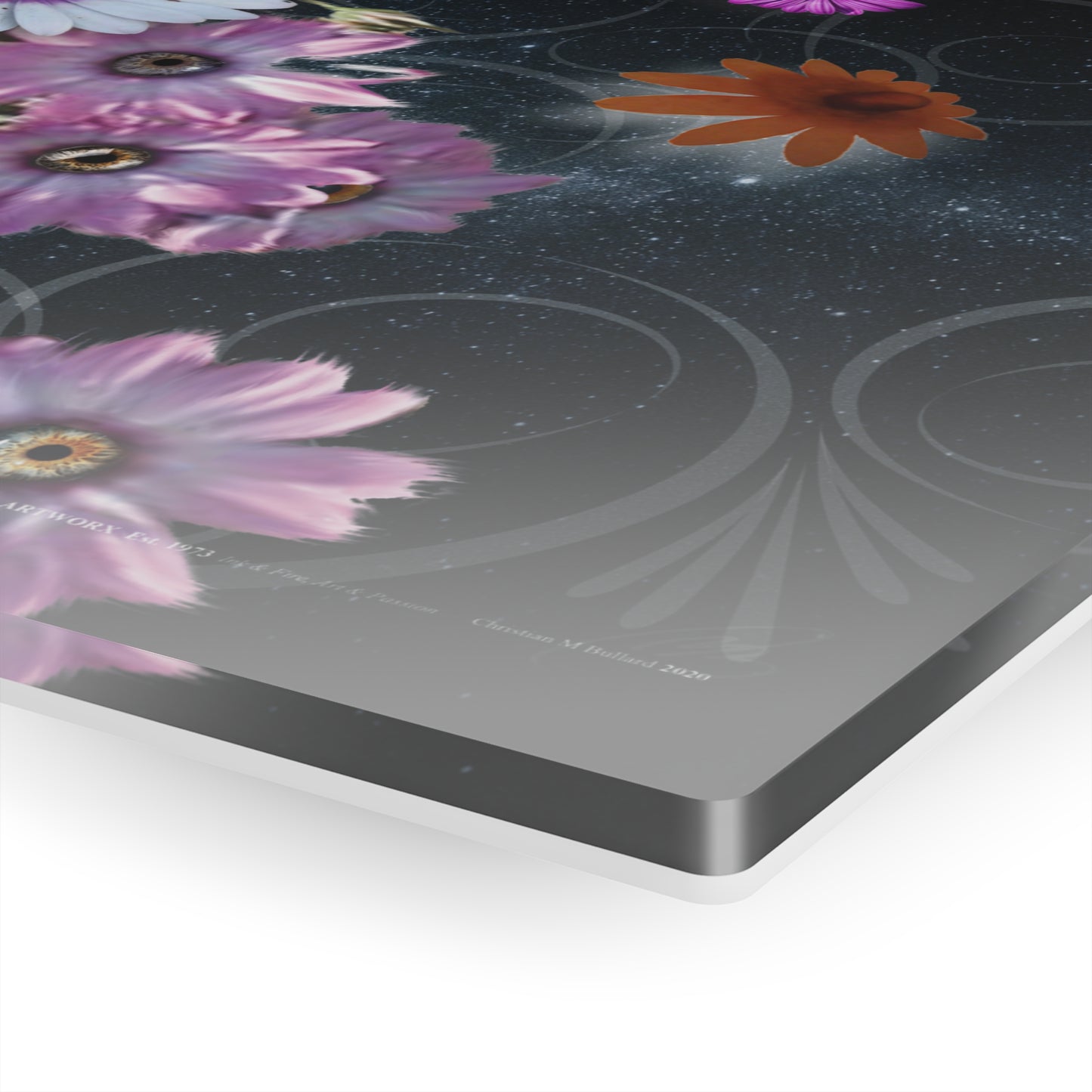 Fuzzy Flying Flip-Fone Flowers - Acrylic Panel