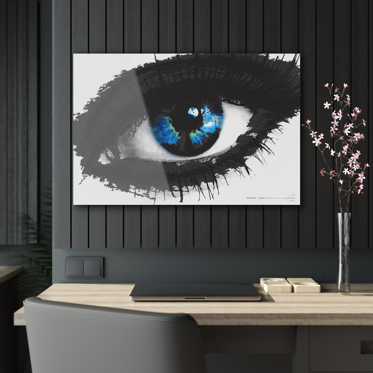 Inky Blue Eye - Acrylic Panel