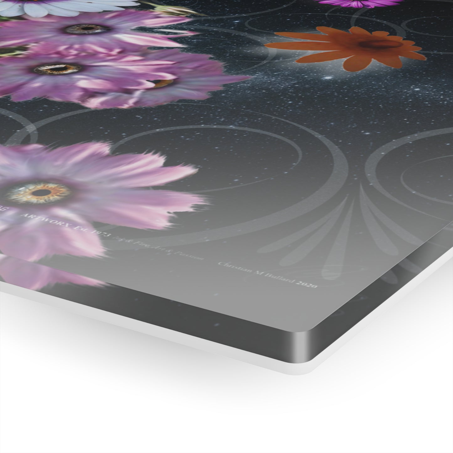 Fuzzy Flying Flip-Fone Flowers - Acrylic Panel