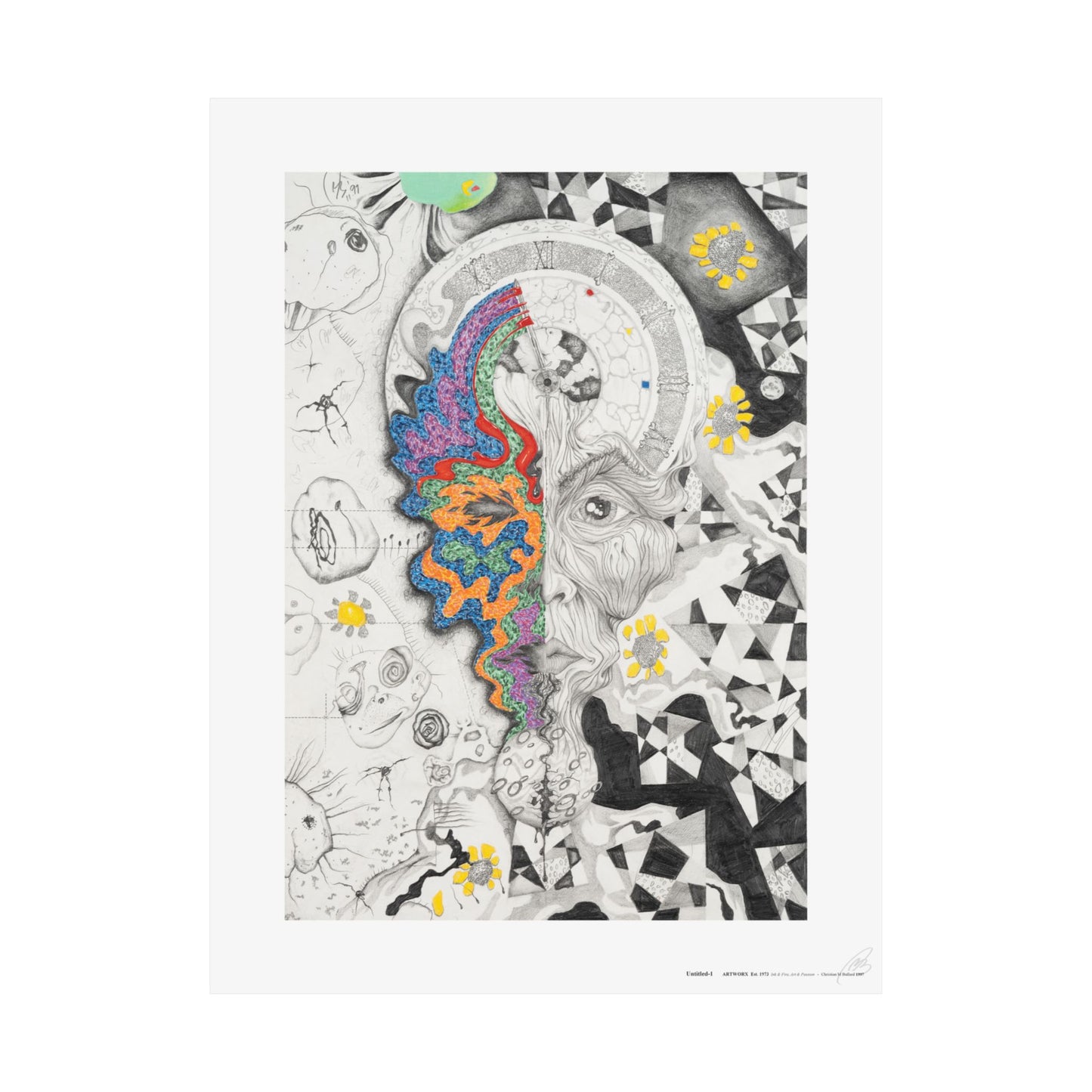 Untitled-1 - Art Print (white border)