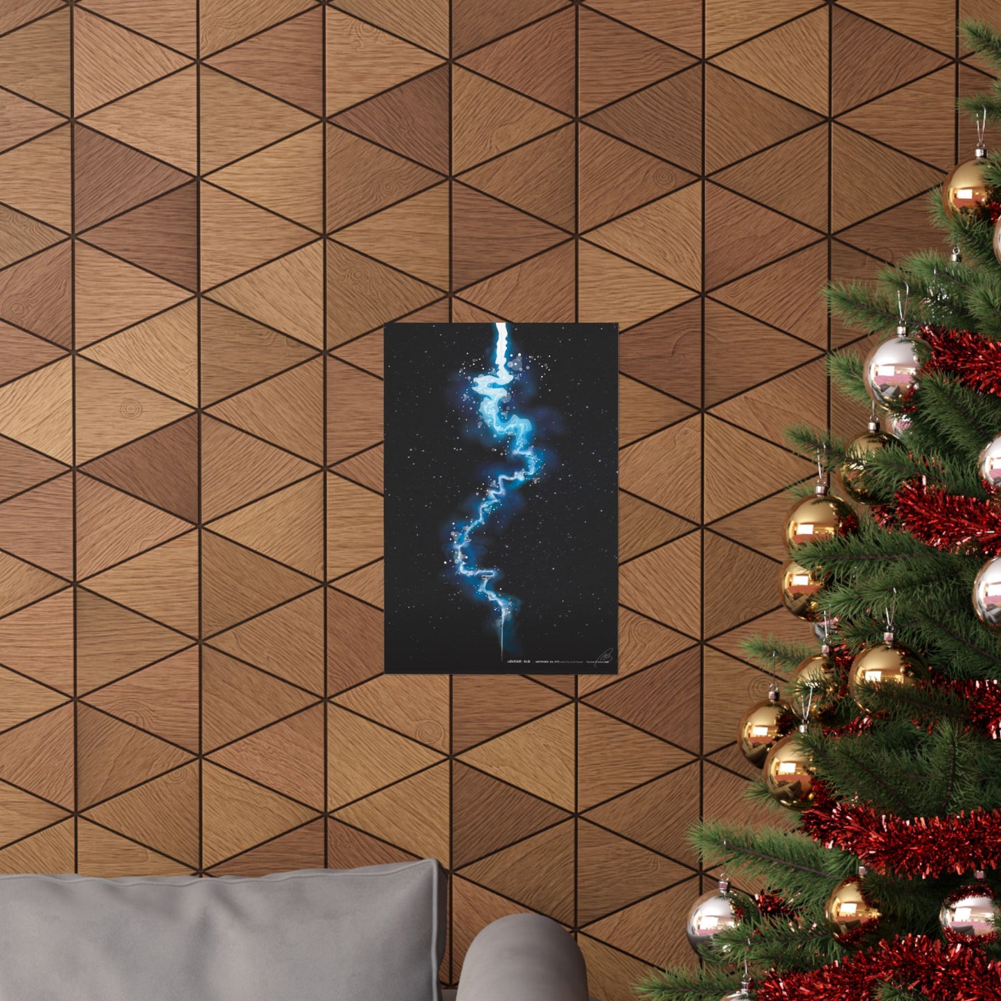 Blue Lightning - Poster Print