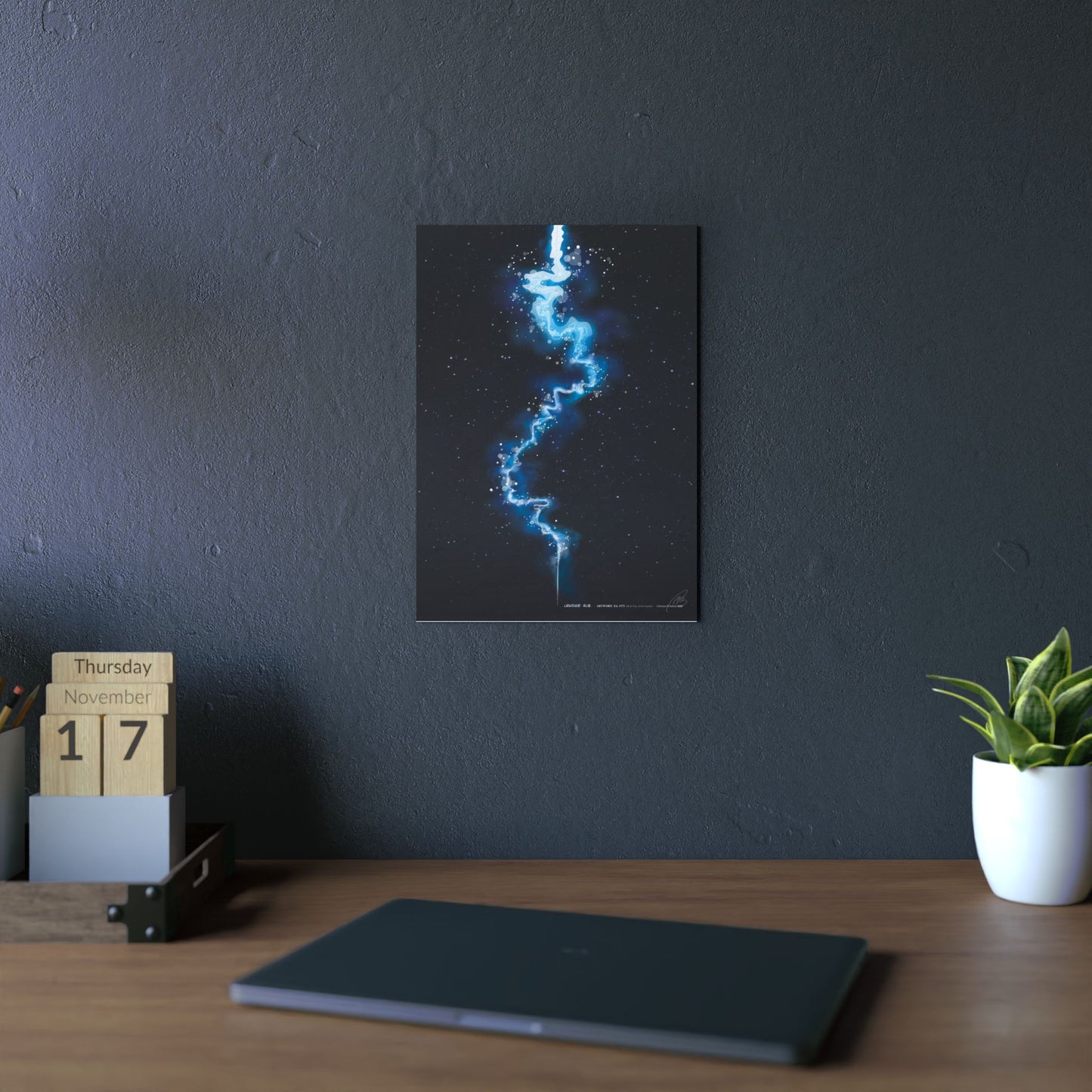 Blue Lightning - Aluminum Panel